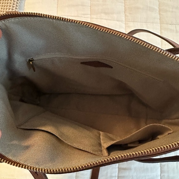 Fossil Brown Leather Shoulder Bag with Versatile Design - Picture 3 of 3